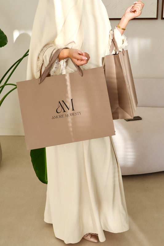 The Creamy Beige Pearl Khimaar Set