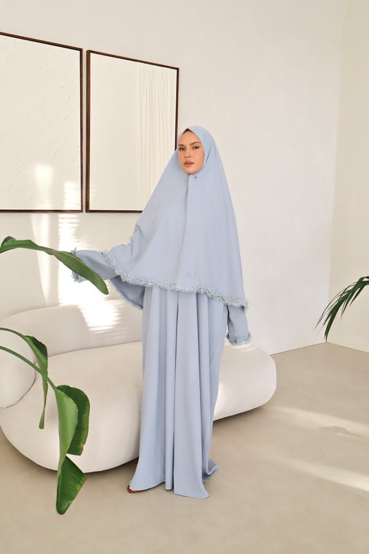 The Baby Blue Pearl Khimaar Set